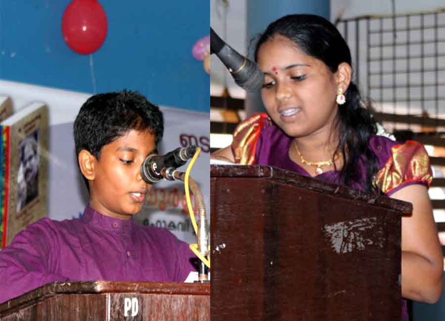 Abhinav Devan & Gopika Kumaran at the dais