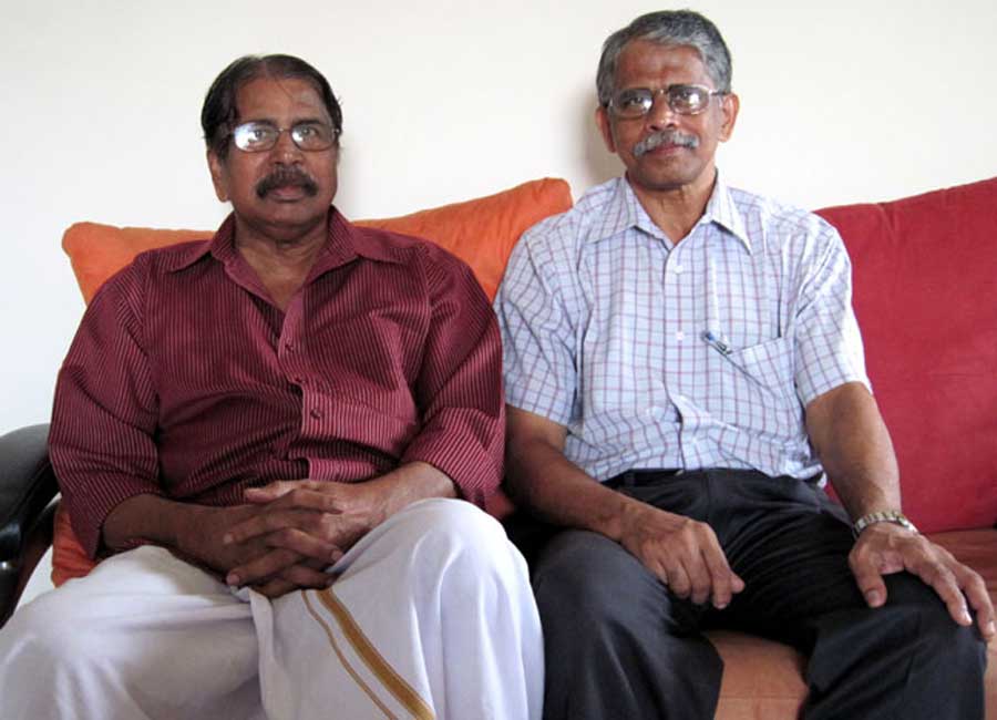With brother Dr. E. Divakaran who won the P.K.A. Rahim Award  in 2012 for his involvement in Pain and Palliative Care work